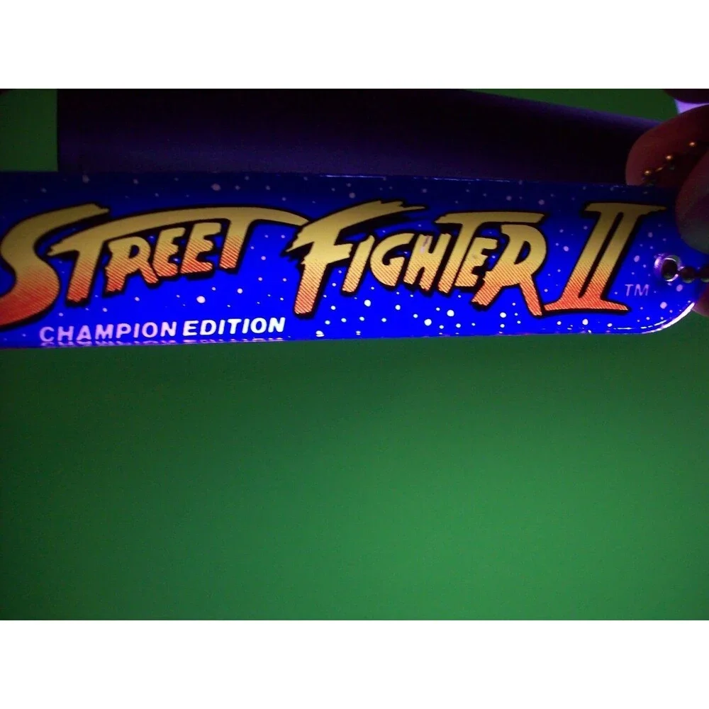 Street Fighter II Champion Edition Pinball Machine Keychain 1992 Original NOS